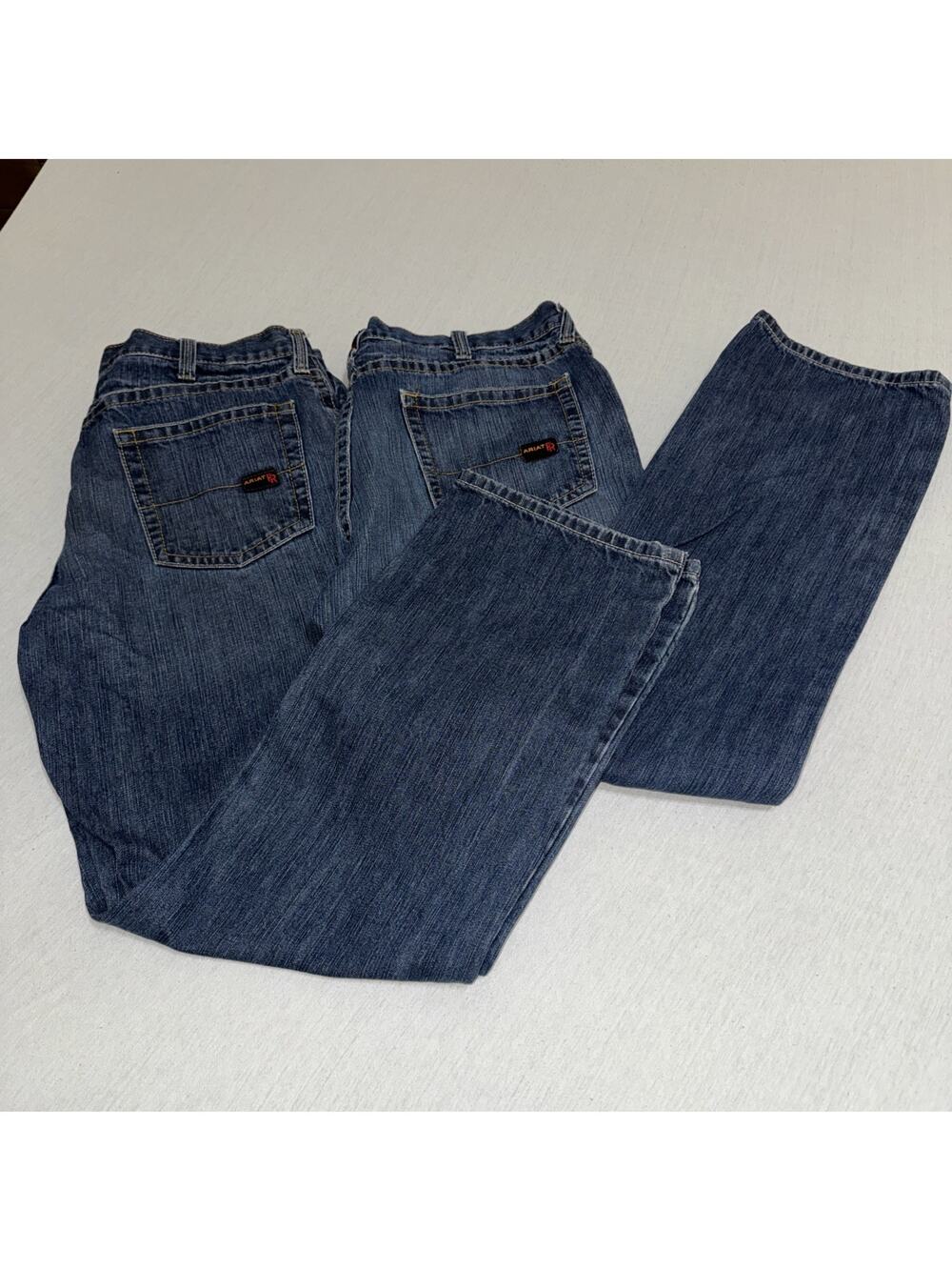 Ariat FR Jeans M5 Low Rise Slim Straight Work 40x34 CAT 2 2112 (Lot Of 2) EUC